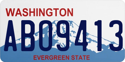 WA license plate ABO9413