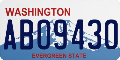 WA license plate ABO9430