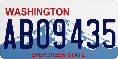 WA license plate ABO9435