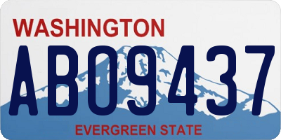 WA license plate ABO9437