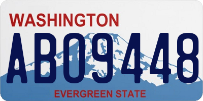 WA license plate ABO9448