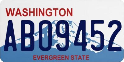 WA license plate ABO9452
