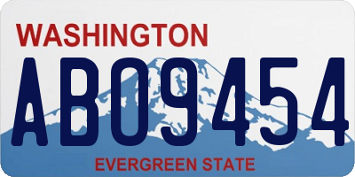 WA license plate ABO9454