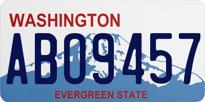 WA license plate ABO9457