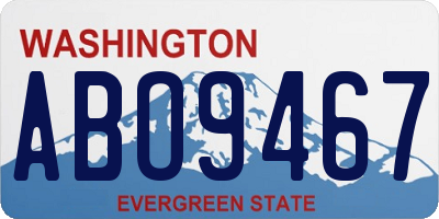 WA license plate ABO9467