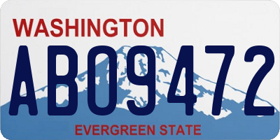 WA license plate ABO9472