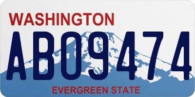 WA license plate ABO9474