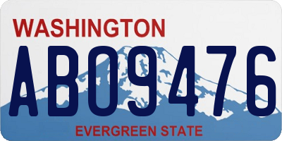 WA license plate ABO9476