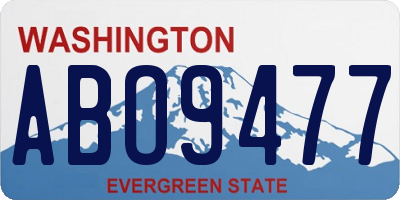 WA license plate ABO9477