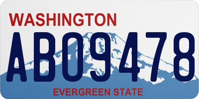 WA license plate ABO9478