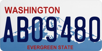 WA license plate ABO9480