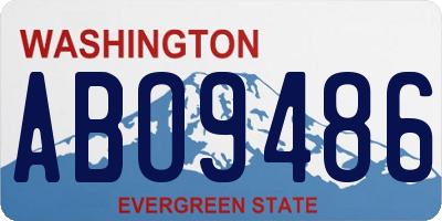 WA license plate ABO9486