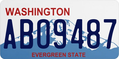 WA license plate ABO9487