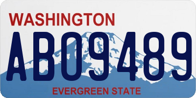 WA license plate ABO9489