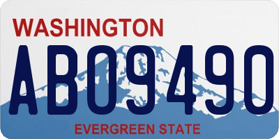WA license plate ABO9490