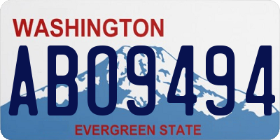 WA license plate ABO9494