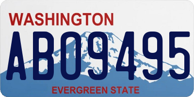 WA license plate ABO9495