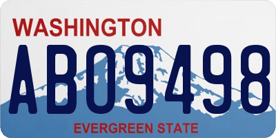 WA license plate ABO9498