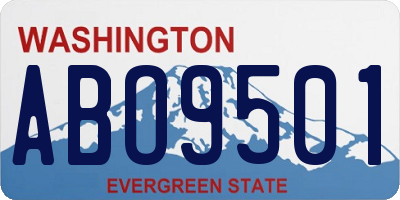 WA license plate ABO9501