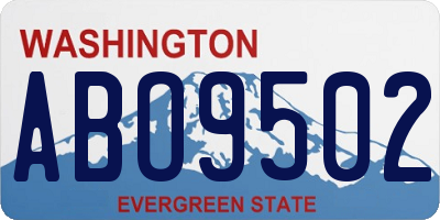 WA license plate ABO9502