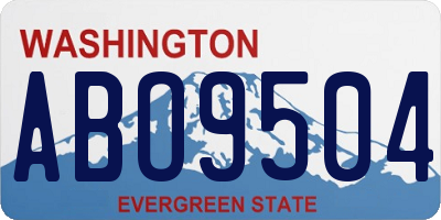 WA license plate ABO9504