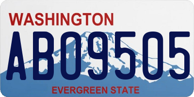 WA license plate ABO9505