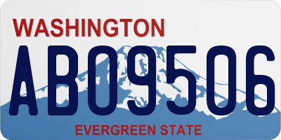 WA license plate ABO9506