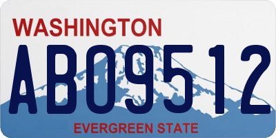WA license plate ABO9512