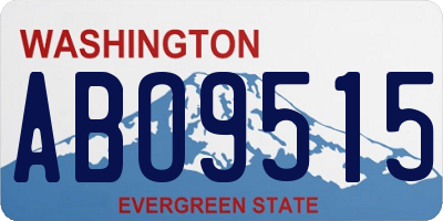 WA license plate ABO9515