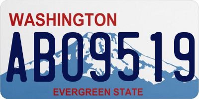 WA license plate ABO9519