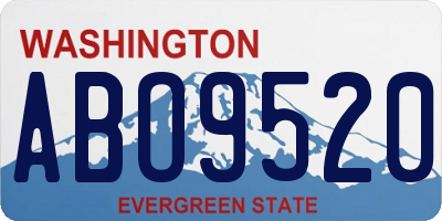 WA license plate ABO9520