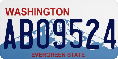 WA license plate ABO9524