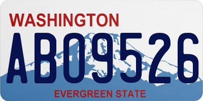 WA license plate ABO9526