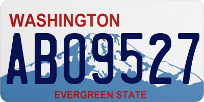 WA license plate ABO9527