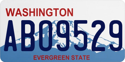WA license plate ABO9529