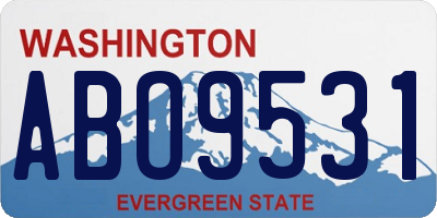 WA license plate ABO9531