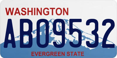 WA license plate ABO9532