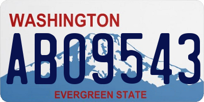 WA license plate ABO9543