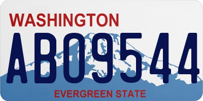 WA license plate ABO9544