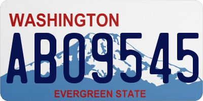 WA license plate ABO9545