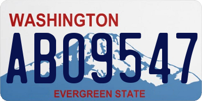 WA license plate ABO9547