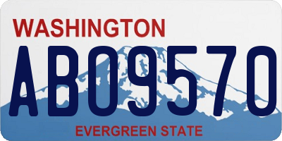 WA license plate ABO9570