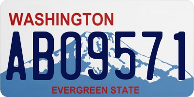 WA license plate ABO9571