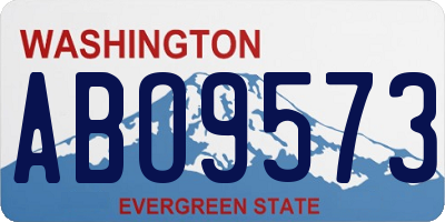 WA license plate ABO9573