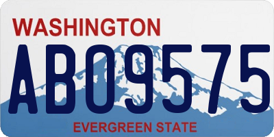 WA license plate ABO9575