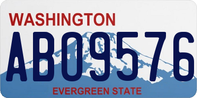 WA license plate ABO9576