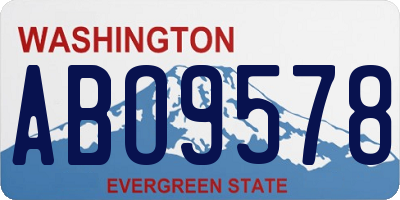 WA license plate ABO9578