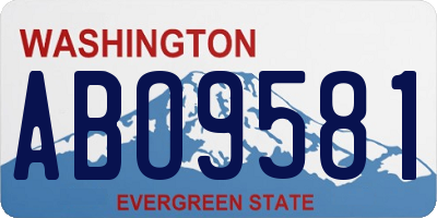 WA license plate ABO9581