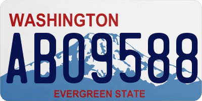 WA license plate ABO9588