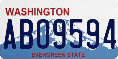 WA license plate ABO9594